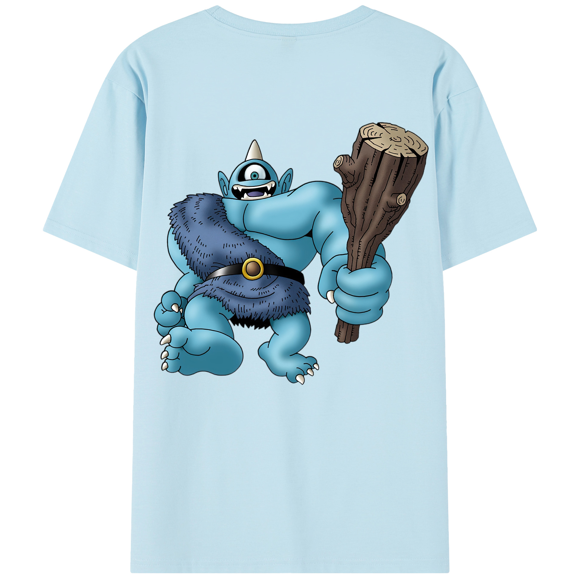 （画像用） ドラゴンクエスト Doragon Kuesuto Dragon Quest 綿100％半袖Tシャツ（背面プリント）